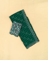 SC3813 - Chiffon Georgette With Sarowski And Seperate Blouse Work
